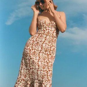 Anthropologie's Hutch Floral Slim Midi Dress (size M)